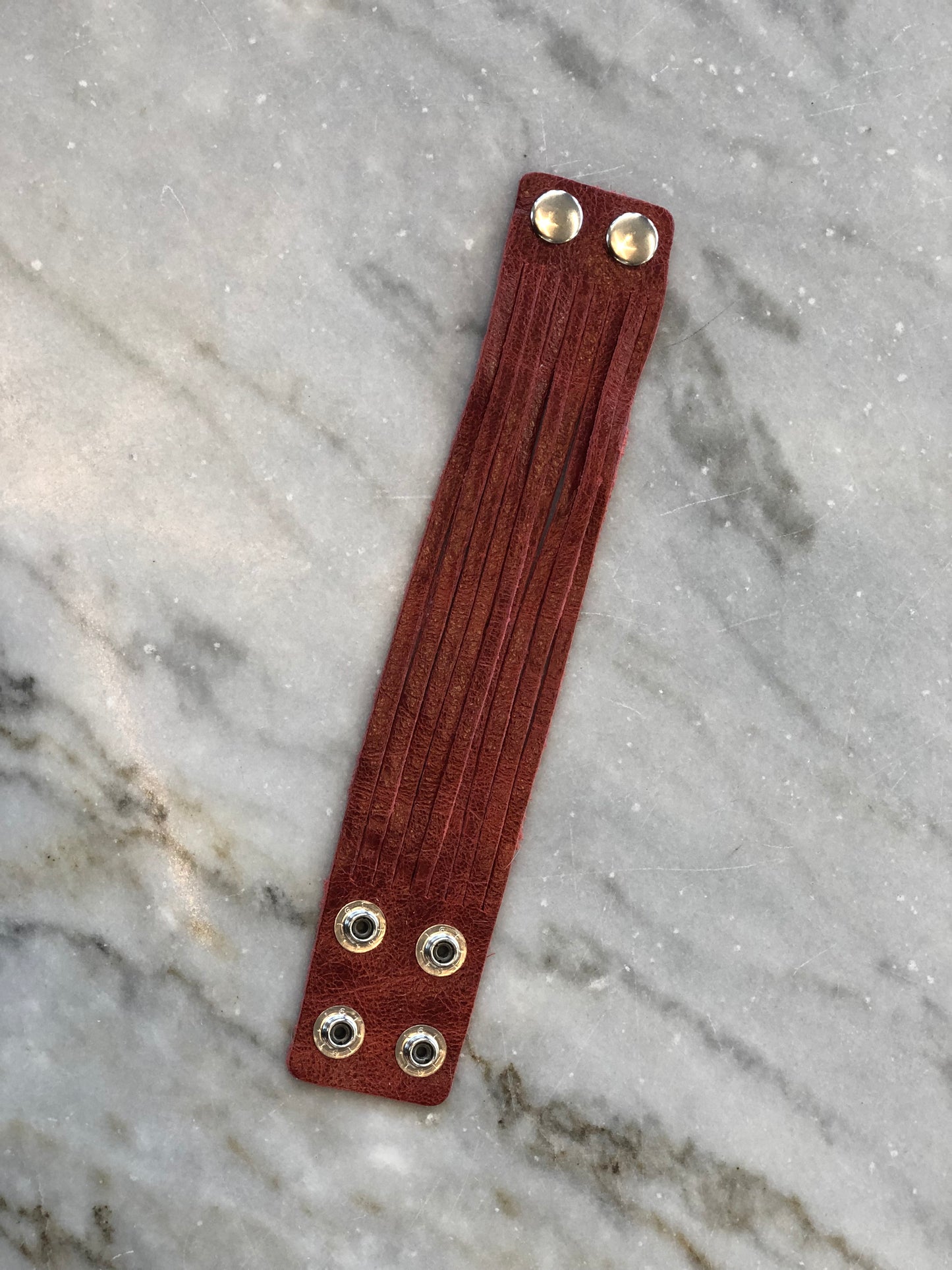 CHARLIE LEATHER 1.5 INCH SLICE SNAP BRACELETS