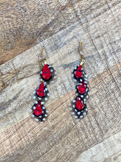 KAPOETA FEATHER EARRINGS