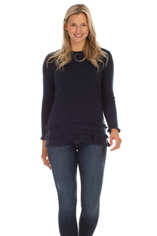 DUFFIELD LANE ROWE NAVY SWEATER