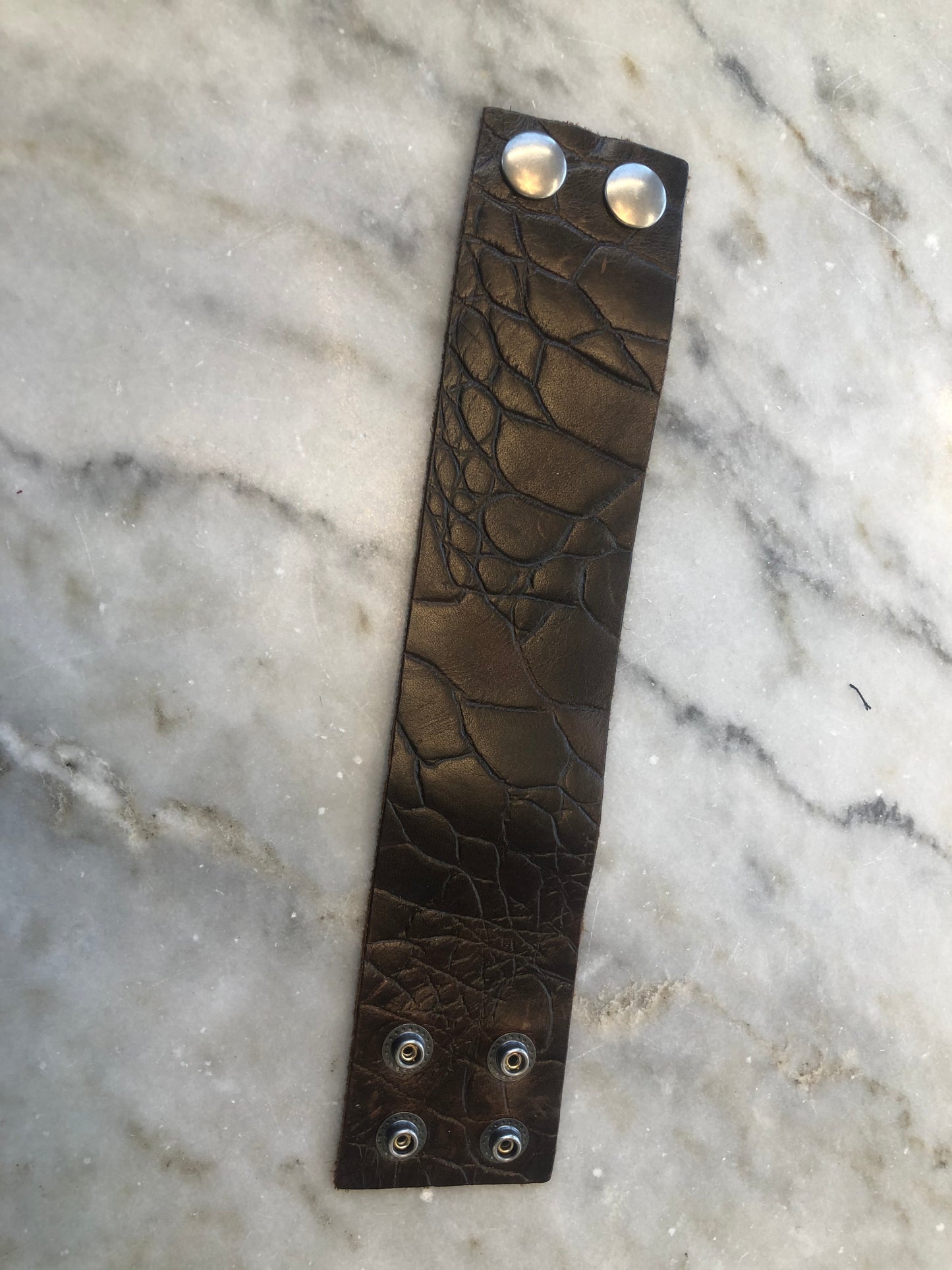 CHARLIE LEATHER WIDE WRAP BRACELET