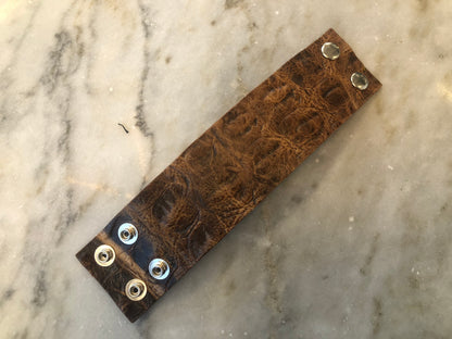 CHARLIE LEATHER WIDE WRAP BRACELET