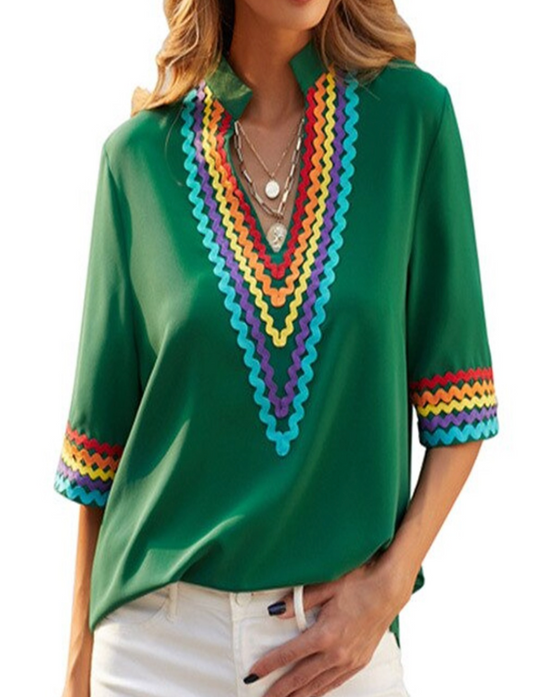 CEZELE RAINBOW BLOUSE