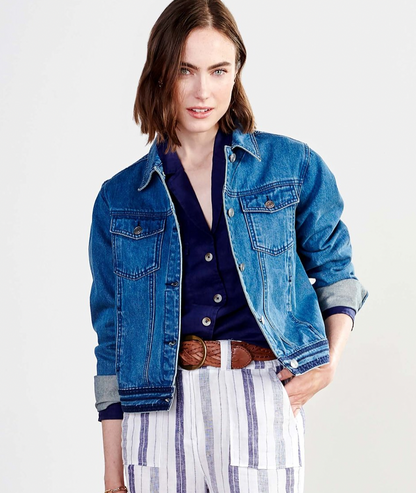 HATLEY EMBROIDERED DENIM JACKET