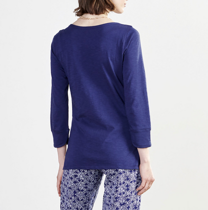 HATLEY 3/4 SLEEVE BRETON TOP