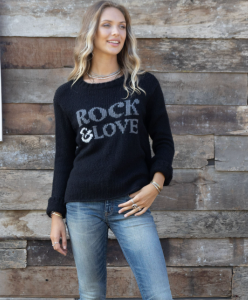 WOODEN SHIPS ROCK & LOVE CREWNECK SWEATER