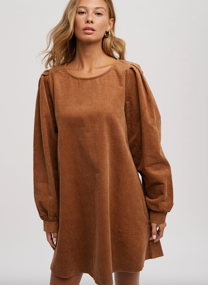 BLUIVY CORDUROY MINI DRESS