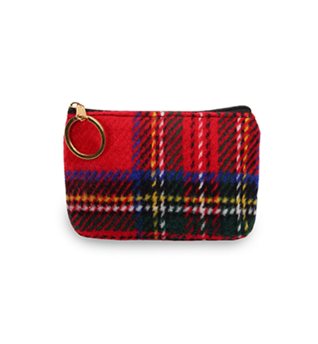 GOLDEN STELLA TARTAN PATTERN POUCH