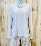 DOWNTOWN WHITE LONG SLEEVE TOP