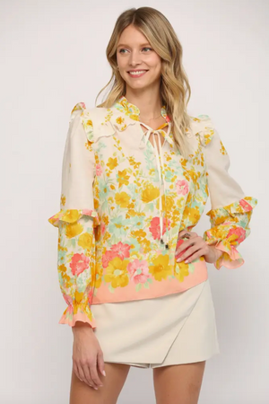 FATE OMBRE FLORAL BLOUSE