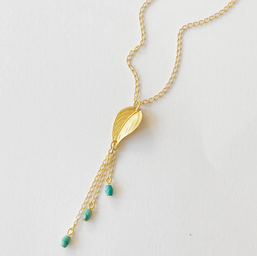 NEST PRETTY THINGS LEAF NECKLACE